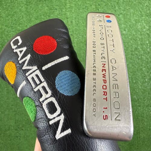 Scotty Cameron Studio Style Blade Putter Newport 1.5 GSS Insert 35 With Cover