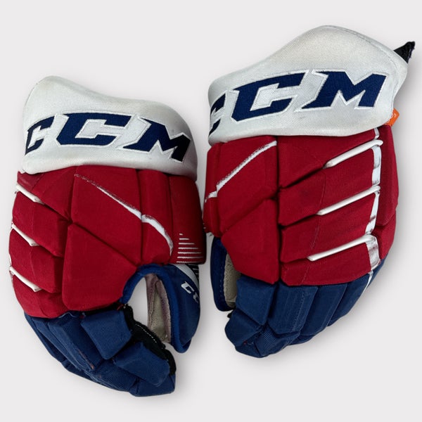 Pro Stock Used CCM JetSpeed 14" Rochester Americans Hockey Gloves