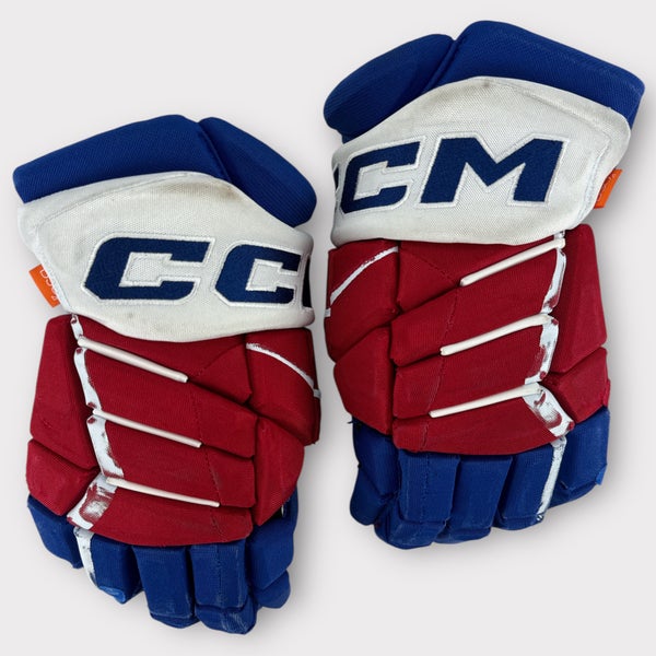 Pro Stock Used CCM JetSpeed 14" Rochester Americans Hockey Gloves