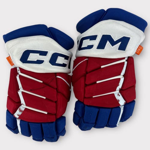 Pro Stock Used CCM JetSpeed 14" Rochester Americans Hockey Gloves