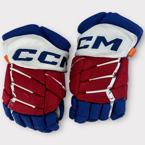 Pro Stock Used CCM JetSpeed 14" Rochester Americans Hockey Gloves