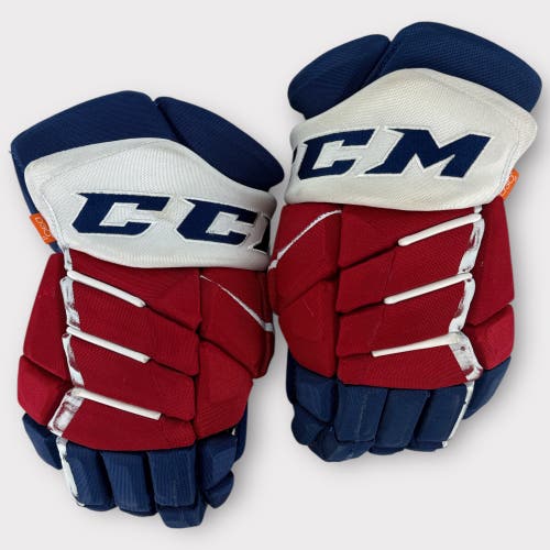Pro Stock Used CCM JetSpeed 15" Rochester Americans Hockey Gloves