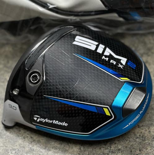 TaylorMade SIM2 MAX Driver LEFT Hand 9* LH Head Only w/ Headcover