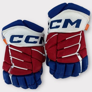 Pro Stock Used CCM JetSpeed 13” Rochester Americans Hockey Gloves