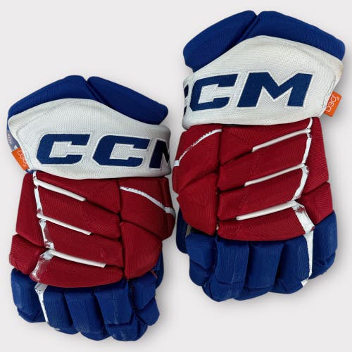 Pro Stock Used CCM JetSpeed 13” Rochester Americans Hockey Gloves