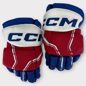 Pro Stock Used CCM QuickLite 14" Rochester Americans Hockey Gloves