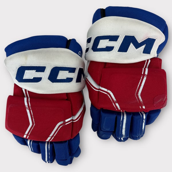 Pro Stock Used CCM QuickLite 14" Rochester Americans Hockey Gloves