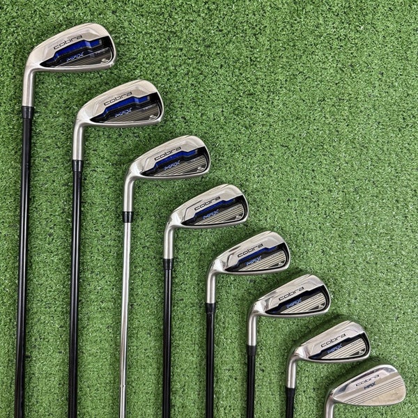 Cobra Max TecFlo Iron Set 4-PW GW Stiff Flex SynTec Accuforce 70 Left Handed