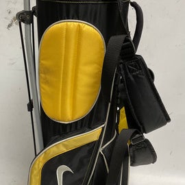 Used Nike JR STAND BAG Jr Stand Bag Black And Optic Yellow 11855-S000190332