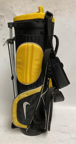 Used Nike JR STAND BAG Jr Stand Bag Black And Optic Yellow 11855-S000190332