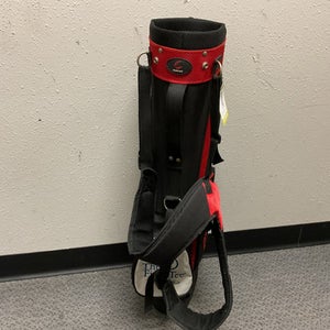 Used HUNTER THE FIRST TEE Jr Stand Bag Black And Red 11855-S000190296