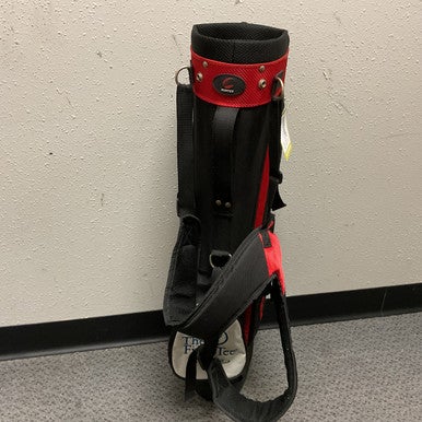Used HUNTER THE FIRST TEE Jr Stand Bag Black And Red 11855-S000190296