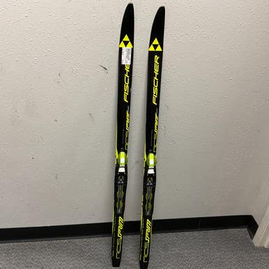 Used Fischer RCS SPRINT CROWN Boys XC Ski/Binding Black And Optic Yellow 120 cm 11855-S000190266