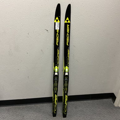 Used Fischer RCS SPRINT CROWN Boys XC Ski/Binding Black And Optic Yellow 120 cm 11855-S000190265