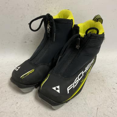Used Fischer XJ SPRINT Boys NNN XC Ski Boots Black JR-01.5 11855-S000190262