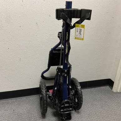 Used Maxfli PUSH CART Golf Cart Navy Blue 3 Wheel 11855-S000190258