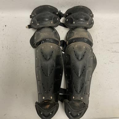 Used All-Star LG22PS Catchers Leg Guards Black Adult 11855-S000190249
