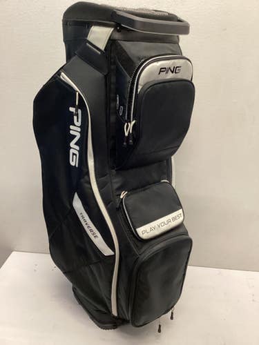 Used Ping TRAVERSE Mens Cart Bag Black And White 11443-S000197396