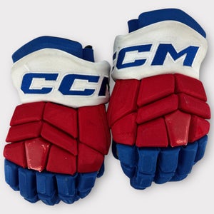 Pro Stock Used CCM Tacks 13" Rochester Americans Hockey Gloves