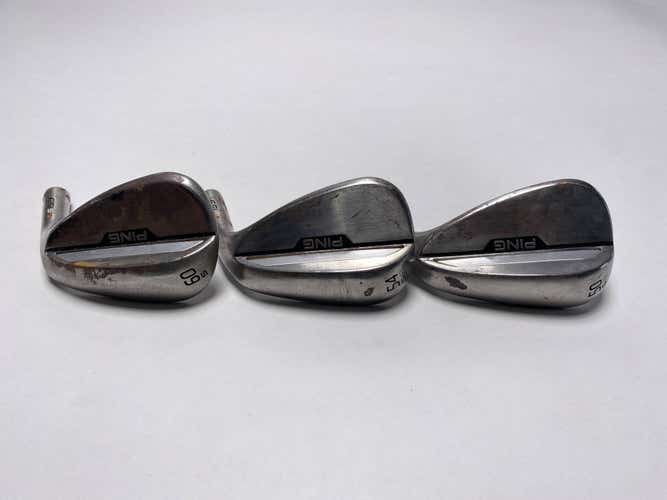 Ping s159 Raw Wedge Set 50* 12 | 54* 12 | 60* 10 HEADS ONLY Orange 2* Flat RH