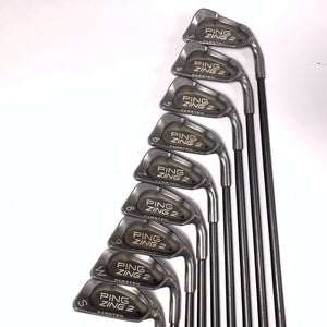 Ping Zing 2 Iron Set 3-PW Blue Dot 1* Up G Loomis Stiff Graphite Mens RH