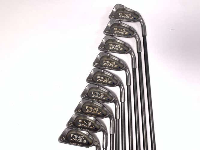 Ping Zing 2 Iron Set 3-PW Blue Dot 1* Up G Loomis Stiff Graphite Mens RH