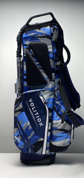 Puma Volition America Stand Bag Blue Camo 14-Way Divide Dual Strap Golf Bag NEW