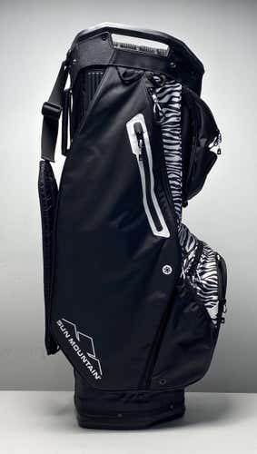 Sun Mountain Sync Women's Zebra Cart Bag 14-Way Divide Single Strap Golf Bag NEW