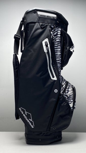Sun Mountain Sync Women's Zebra Cart Bag 14-Way Divide Single Strap Golf Bag NEW