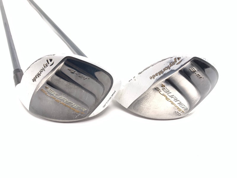 TaylorMade Burner Superfast 2.0 3 & 4 Hybrid Set 19* 21* REAX 60g Mens RH