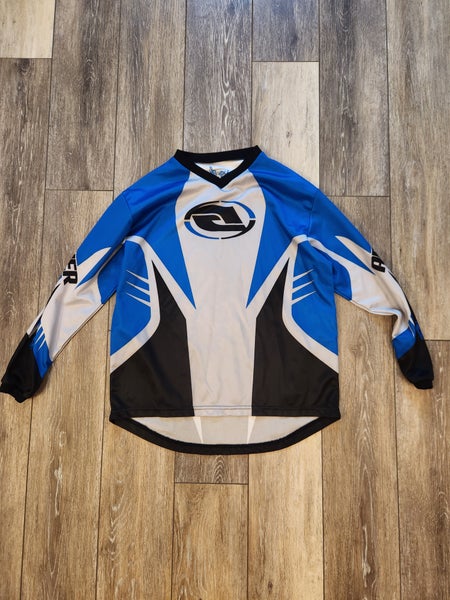 Answer Racing Motocross/Dirt Bike Motorcycle Jersey, Blue/Black/Gray, Youth XL (Pre-Owned)