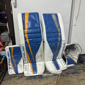 33" True L12.2 Pro Goalie Leg Pads Pro Stock (Used)