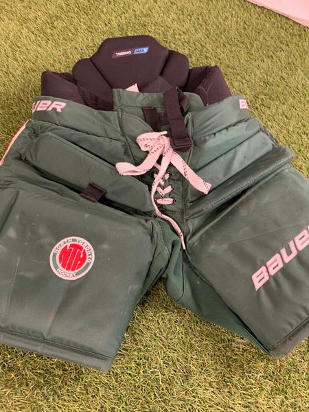 Green Intermediate Medium Bauer Hockey Goalie Pants (Used)