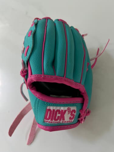Kids Pink And Teal Dick’s Baseball Right hand Glove. nWOT