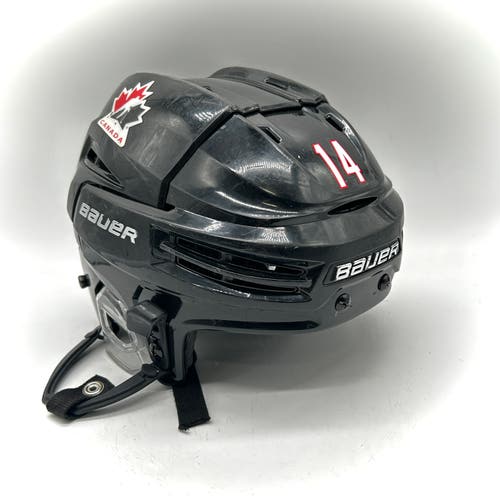 Bauer Re-Akt 100 - Hockey Canada Used Medium Pro Stock Helmet (Black)