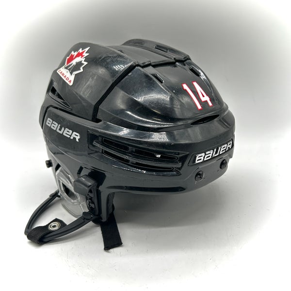 Bauer Re-Akt 100 - Hockey Canada Used Medium Pro Stock Helmet (Black)