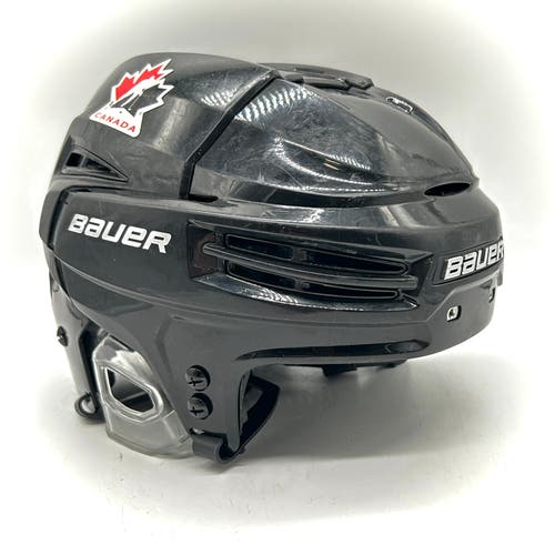 Bauer Re-Akt 100 - Hockey Canada Used Medium Pro Stock Helmet (Black)
