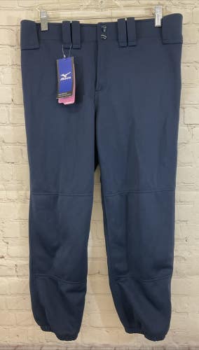 Mizuno 89730 Women's Lightweight Padded Fastpitch Softball Pants Navy Midium