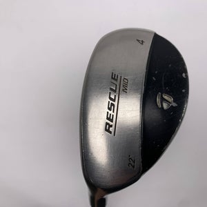 TaylorMade Rescue Mid 4 Hybrid 22* Stiff Graphite Mens LH