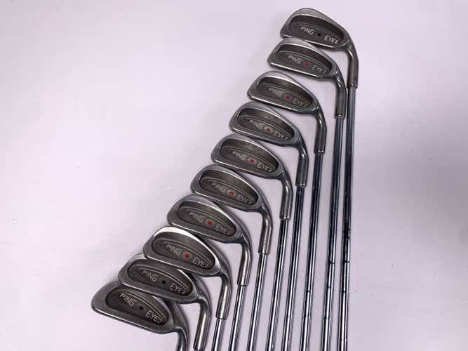Ping Eye 2 Iron Set 2-PW+SW Red Dot Karsten ZZ-Lite Stiff Steel Mens RH