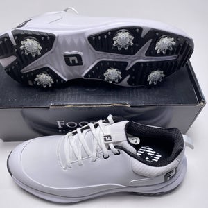 FootJoy FJ Tour Rival Golf Shoes White Black Men's SZ 9 (56958)