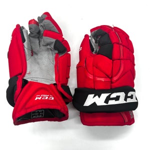 Mikko Rantanen Pro Stock - CCM HG12 15" Used Pro Stock Gloves (Red/Black)