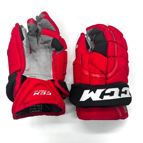 Mikko Rantanen Pro Stock - CCM HG12 15" Used Pro Stock Gloves (Red/Black)