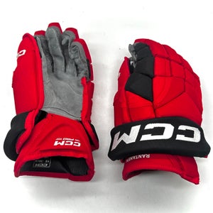 Mikko Rantanen Pro Stock - CCM HG12 15" Used Pro Stock Gloves (Red/Black)