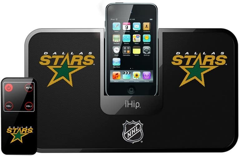 NHL Dallas Stars Portable IDock Stereo System With Wireless Remote NWT