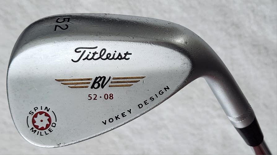 Titleist Vokey Spin Milled 52°-08 Wedge RH; Steel Shaft
