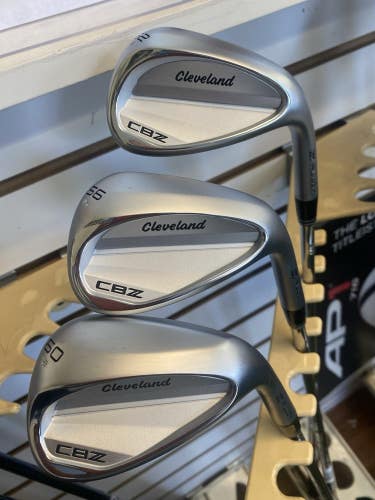 NEW 2025 Cleveland Golf CBZ Tour Satin Wedge Set 52 , 56 , 60 KBS Hi Rev 115