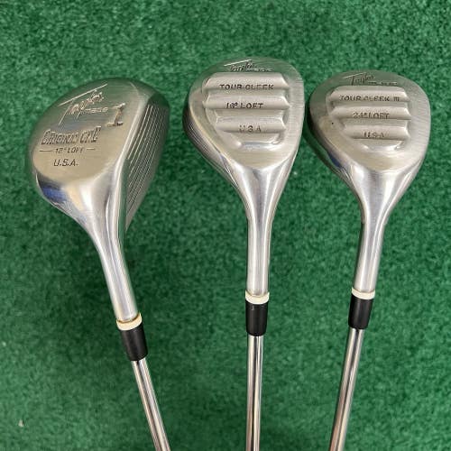 TaylorMade Tour Cleek III/Original Wood Set MRH Regular Flex Steel Shafts (3)