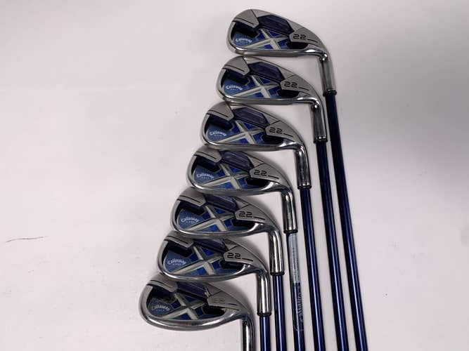 Callaway X-22 Iron Set 5-PW+SW Ladies Graphite Womens RH