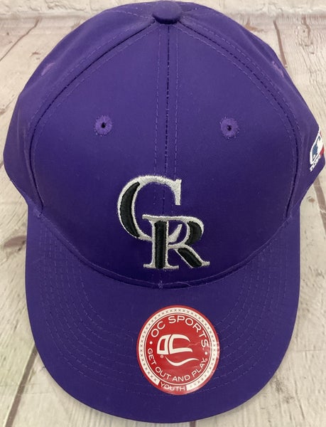 Colorado Rockies Team MLB OC Sports Youth Hat One Size Adjustable Closure Purple